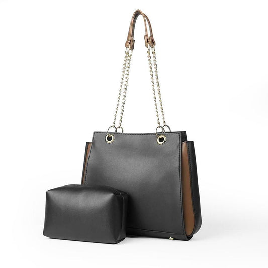 Pu Leather Shoulder Bag Top Chain Handle