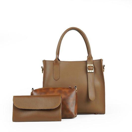 L2 PU Leather Brown Handbag