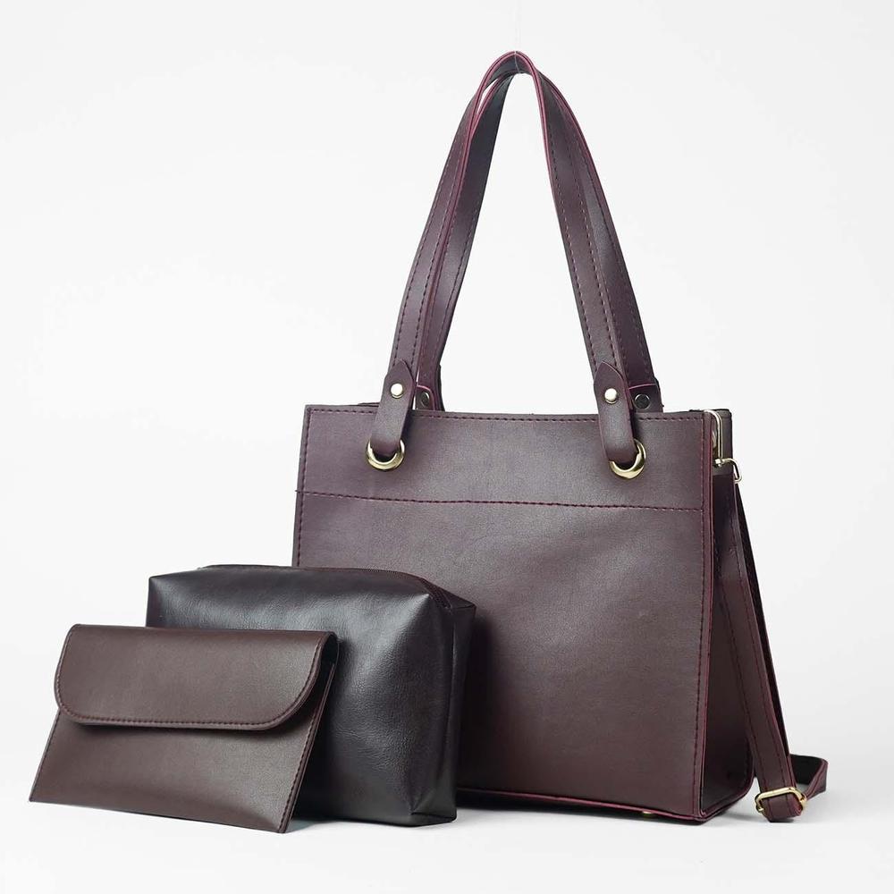 Merl Maroon Shoulder Bag Pu Leather